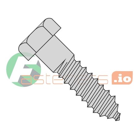 Lag Screw, 1/4 In, 1 In, Steel, Hot Dipped Galvanized Hex 800 PK